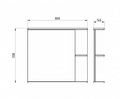 ASB-Mebel Зеркало Орхидея 80 белое дерево – фотография-3